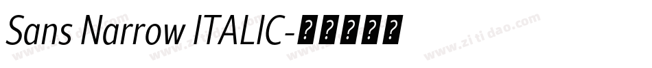 Sans Narrow ITALIC字体转换